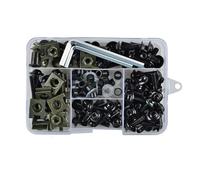 Tornillo de Montaje para Motocicleta Kit Completo 177 Piezas Carenado Motocicleta Tornillos Tuercas para Ninja para ZX10R para ZZR1100 para X6R(Negro)