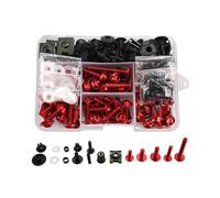 Tornillo de motocicleta Para M1100S Para M600 Para M620 Para M750 Un Juego De Tornillos De Carenado M6 M5 Tornillos De Sujeción De Carrocería Tuercas(Rojo)