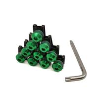 Tornillo de motocicleta Tornillos Carenado Motocicleta CNC Pernos Resorte Cuerpo Motocicleta Personalizados Para VFR800 VFR750 VTR1000 CBR 125R 300R 500R RC51 Accesorio(Green)