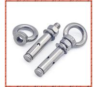 Tornillo de ojo de acero inoxidable 304, 304 Stainless Steel Expansion Hook Screw M6 M8 M10 M12 Sizes 50-150mm Pack Of 2-10 PCS(M12x100(2 PCS))