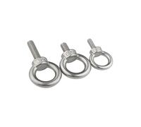 Tornillo de ojo de acero inoxidable 304, 304 Stainless Steel Eyebolt Ring Hook Screw Bolts Pack Of 25 Multiple Sizes(M5(5pcs),11mm)