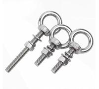 Tornillo de ojo de acero inoxidable 304, 304 Stainless Steel Lifting Eye Bolt with Nut and Washers Pack of 1 Multiple Sizes(M10*25mm)
