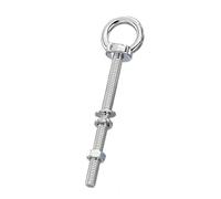 Tornillo de ojo de acero inoxidable 304, Pernos de ojo de elevación M22 x 50-200 mm de acero inoxidable 304 con tuercas y arandelas(M22*200)