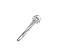 Tornillo de perforación hexagonal M4.2 .8 a M6.3 DIN7504K Brida cabeza acero inoxidable 304 Tornillos cola taladro autorroscantes con collar(25mm,20pcs ST6.3)