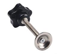 Tornillo de perilla de mano estrella M8x60 Negro Acero galvanizado Rosca Perilla de sujeción para equipos mecánicos Instrumento Aparato Herramientas de la industria alimentaria Mango de apriete manual