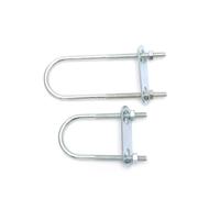 Tornillo de perno en forma de U galvanizado alargado M6 Abrazadera de tubo en forma de U Abrazadera de sujeción de tubo Perno de montaje Hebilla Aro de sujeción(M6x50x90mm 2set)