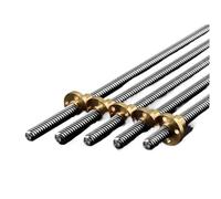 Tornillo de plomo, 1 Uds T8 con tuerca de latón y tornillo varilla roscada acero inoxidable, utilizado for impresora 3D