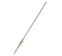 Tornillo de plomo de varilla roscada, T-8 anti-retroceso tuerca roscada varilla tornillo de plomo con tuerca de resorte antiretroceso para impresora 3D (400 mm)