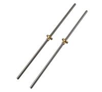 Tornillo de plomo Varilla roscada de plomo Dia 2 uds 300mm tornillo de plomo impresora 3D Tr8X2 T8 tuerca de latón impresora 3D máquina impresora 3D