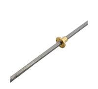 Tornillo de plomo Varilla roscada de plomo Dia Tornillo de avance T8 con tuerca OD 8 mm Paso 2 mm Paso 2 mm 100 mm 200 mm 300 mm 400 mm 500 mm Tornillo de avance(280mm)