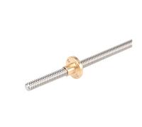 Tornillo de plomo Varilla roscada de plomo Dia Tornillo de avance T8 con tuerca OD 8 mm Paso 2 mm Paso 2 mm 100 mm 200 mm 300 mm 400 mm 500 mm Tornillo de avance(330mm)