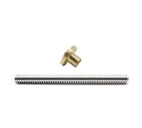 Tornillo de plomo Varilla roscada de plomo Dia Tornillo de avance T8 OD 8 mm Paso 4 mm/2 mm/8 mm Paso 2 mm Longitud 200 mm 250 mm 300 mm 350 mm 400 mm 450 mm 500 mm(Pitch 2mm Lead 2mm,200mm With Nut)