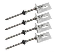 Tornillo de poste de acero inoxidable M10x200/250mm con placa adaptadora L adecuado para instalación solar de techo de módulo fotovoltaico (200 mm)