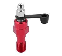 Tornillo de Purga de Perno Banjo, M10x1.0mm Pinza de Cilindro Maestro de Freno de Motocicleta Tornillo de Purga Pezón Perno Banjo + Tapa Antipolvo(Rojo)