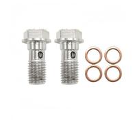 Tornillo de purga for pinza de freno de motocicleta, perno banjo, boquilla M10 x 1,0 mm/1,25 mm, acero inoxidable 304(F 2 set)