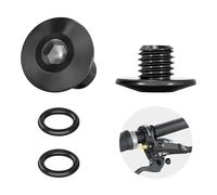 Tornillo de purga para Shimano - Tornillo de purga de bicicleta - Tornillo de tapón de aceite con junta tórica para cuerpo de bicicleta dividido Tornillo de aleación de titanio TC4 Compatible con