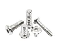 Tornillo de remache de cabeza hueca hexagonal plana grande de acero inoxidable 304 M2 M2.5 M3 M4 M5 M6 M8 for muebles, mesas y camas.(4mm,50pcs M3)
