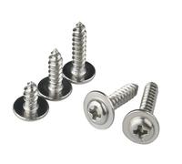 Tornillo de rosca, 20-50 tornillos acero inoxidable 304 con junta, tornillo autorroscante cabeza redonda cruzada M3 M4 M6 M8 M10 M12 M14 M16 (0.315 in, 50 unidades)(6mm,M3 50PCS)