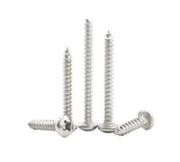 Tornillo de rosca de cabeza redonda con ranura en cruz M1.2 M1.4 M1.7 M2 M2.3 M2.6 M3 M4 M4.2 M5 M6 Acero inoxidable Madera(7mm,M3 55pcs)