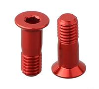 Tornillo de rueda de guía de cambio trasero de bicicleta M5 de aleación de aluminio con pegamento de bloqueo de rosca que proporciona resistencia a fugas y al óxido (rojo)