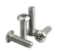 Tornillo de seguridad antirrobo con pasador, de acero inoxidable, cabeza redonda, seis lóbulos, Torx, a prueba de manipulaciones, M2, M2.5, M3, M4, M5, M6, M8, M10(30mm,M4(10pcs))