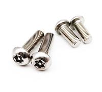 Tornillo de seguridad antirrobo de cabeza redonda Torx de seis lóbulos, de acero inoxidable 304 A2-70, M2.5, M3, M4, M5, M6, M8 (color: 25 mm, tamaño: 10 unidades M4)