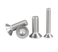 Tornillo de seguridad de cabeza avellanada plana Torx de seis lóbulos, acero inoxidable 304 A2-70, M2, M2.5, M3, M4, M5, M6, 10-100 unidades(M2x6(100pcs))
