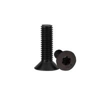 Tornillo de seguridad de cabeza plana avellanada Torx de seis lóbulos, de acero al carbono de grado 10.9, color negro, M1.6, M2, M2.5, M3, M4, M5, M6, M8, 3-50 mm(8mm,M2 50pcs)