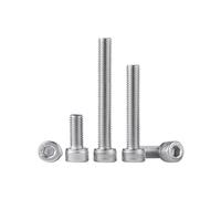 tornillo de seis esquinas, Tornillos Allen de acero inoxidable 304 DIN912 A2-70 con rosca izquierda, M4-M12 (10-60 mm), paquete 5 unidades(25mm,M12)