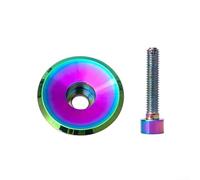 Tornillo de tapa superior para auriculares de bicicleta 18 hecho de aluminio 6061 ligero acabado liso para tubo de dirección sin rosca de 1 1/8 (E)