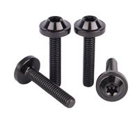 Tornillo de titanio, 4 tornillos de titanio M4x10, 15 y 20 mm con cabeza Torx for bicicleta y motocicleta.(Black,M4x20mm)