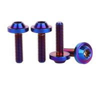 Tornillo de titanio, 4 tornillos de titanio M4x10, 15 y 20 mm con cabeza Torx for bicicleta y motocicleta.(Burnt Blue,M4x15mm)