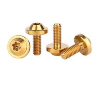 Tornillo de titanio, 4 tornillos de titanio M4x10, 15 y 20 mm con cabeza Torx for bicicleta y motocicleta.(Gold,M4x10mm)