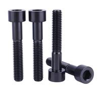 Tornillo de titanio, 4 tornillos de titanio Ti, tornillo de columna M6, perno hexagonal Allen(Black,M6x35mm)