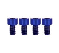 Tornillo de titanio, 4 tornillos de titanio Ti, tornillo de columna M6, perno hexagonal Allen(Blue,M6x10mm)
