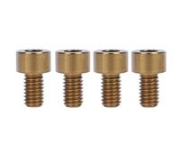 Tornillo de titanio, 4 tornillos de titanio Ti, tornillo de columna M6, perno hexagonal Allen(Gold,M6x10mm)