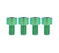 Tornillo de titanio, 4 tornillos de titanio Ti, tornillo de columna M6, perno hexagonal Allen(Green,M6x10mm)