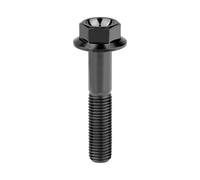 Tornillo De Titanio Con Paso De 1,25Mm, Tornillo M10 X 20/25/30/35/40/45/50/55/60/65/70/75/80/100Mm, Perno De Brida Hexagonal, Negro, M10,100mm