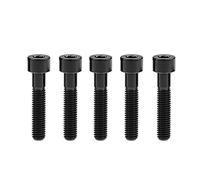 Tornillo de titanio DIN912 M8x15 20 25 30 35 40 45 50 60 70 mm con cabeza hueca hexagonal, paso 1,25 mm, paquete de 5(Black,M8x35mm)