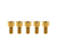 Tornillo de titanio DIN912 M8x15 20 25 30 35 40 45 50 60 70 mm con cabeza hueca hexagonal, paso 1,25 mm, paquete de 5(Gold,M8x15mm)