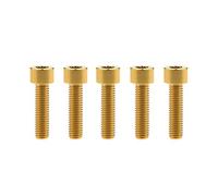 Tornillo de titanio DIN912 M8x15 20 25 30 35 40 45 50 60 70 mm con cabeza hueca hexagonal, paso 1,25 mm, paquete de 5(Gold,M8x30mm)