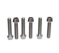 Tornillo de titanio M5 M6 M8 M10 GR5, cabeza cónica y perno de cabeza hueca hexagonal, sujetador E011(Silver color,M8x15-10 pieces)