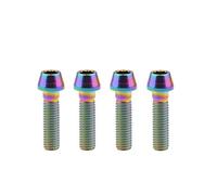 Tornillo de titanio M8x15 20 25 30 35 40 45 50 mm DIN912, cabeza cónica, paso de tornillo Allen 1,25 mm, paquete de 4(Rainbow,M8x30mm)