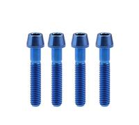 Tornillo de titanio M8x15 20 25 30 35 40 45 50 mm DIN912, cabeza cónica, paso de tornillo Allen 1,25 mm, paquete de 4(Blue,M8x45mm)