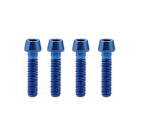 Tornillo de titanio M8x15 20 25 30 35 40 45 50 mm DIN912, cabeza cónica, paso de tornillo Allen 1,25 mm, paquete de 4(Blue,M8x35mm)