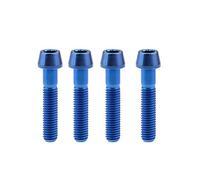 Tornillo de titanio M8x15 20 25 30 35 40 45 50 mm DIN912, cabeza cónica, paso de tornillo Allen 1,25 mm, paquete de 4(Blue,M8x40mm)