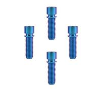 Tornillo de titanio, Perno de titanio M7 x 20 mm 25 mm con arandelas de cabeza Allen for vástago de bicicleta (4 unidades)(Blue,M7X25mm)