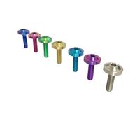 Tornillo de Titanio Ti M4 M5 M6*10/15/20/25/30/35/40 TC4 Gr5, Cabeza de arandela de botón con Brida Torx de Titanio y Perno de Collar, 1 Unidad(Blue,M6x15)