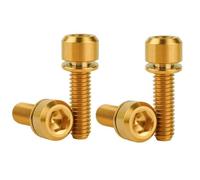 Tornillo de titanio, Tornillo de titanio for bicicleta M6x16, 18 mm, 20 mm, Allen, hexagonal, con arandela, tornillo Ti(Gold,M6x20mm)