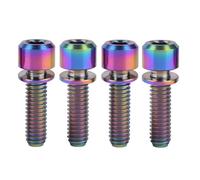 Tornillo de titanio, Tornillo de titanio for bicicleta M6x16, 18 mm, 20 mm, Allen, hexagonal, con arandela, tornillo Ti(Colorful,M6x18mm)